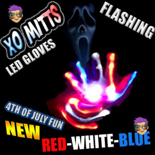 Xbone red white blue led - red,